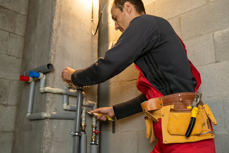 Licensed plumber inspecting pipework and plumbing faults in Bald Hills home